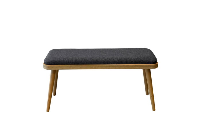 Hanah Home Banco Mini 1053 - Roble, Antracita, Lino - 90x46x33cm